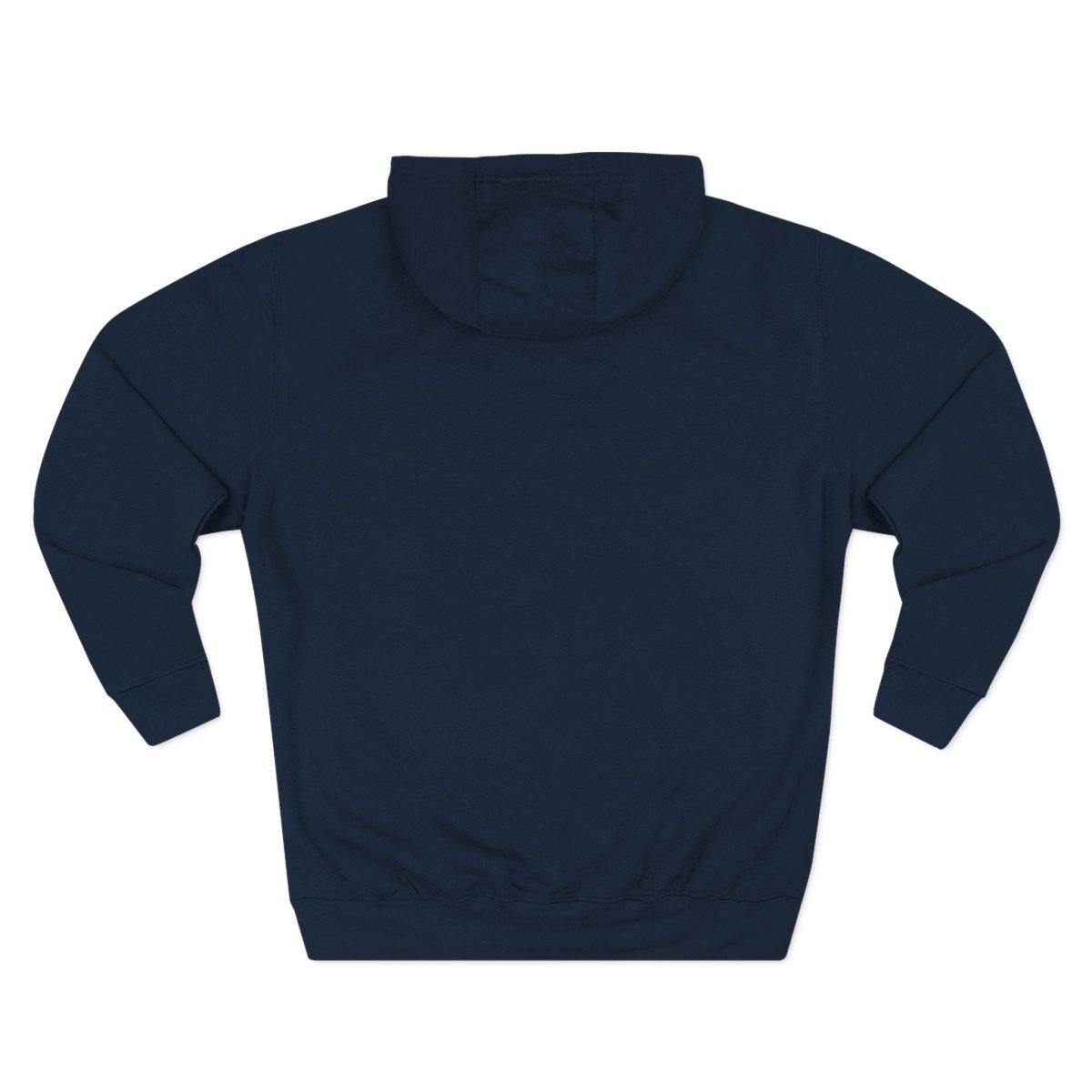 Plain back of the Navy Brooklyn AF hoodie, no print on the reverse