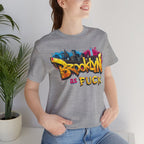 Brooklyn As Fuck T-Shirt | NYC Graffiti Skyline Bella + Canvas 3001 Tee | New York Streetwear Graphic Shirt - Anything AF