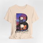 Brooklyn As Fuck T-Shirt | Sunset Bridge Graphic for Light Colors | Bella + Canvas 3001 Tee - Anything AF