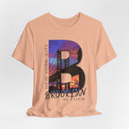 Brooklyn As Fuck T-Shirt | Sunset Bridge Graphic for Light Colors | Bella + Canvas 3001 Tee - Anything AF