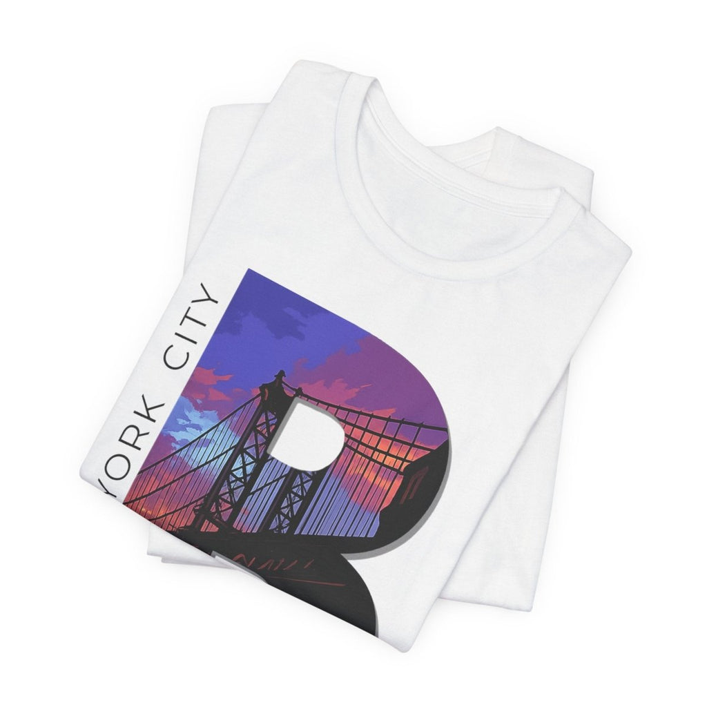 Brooklyn As Fuck T-Shirt | Sunset Bridge Graphic for Light Colors | Bella + Canvas 3001 Tee - Anything AF