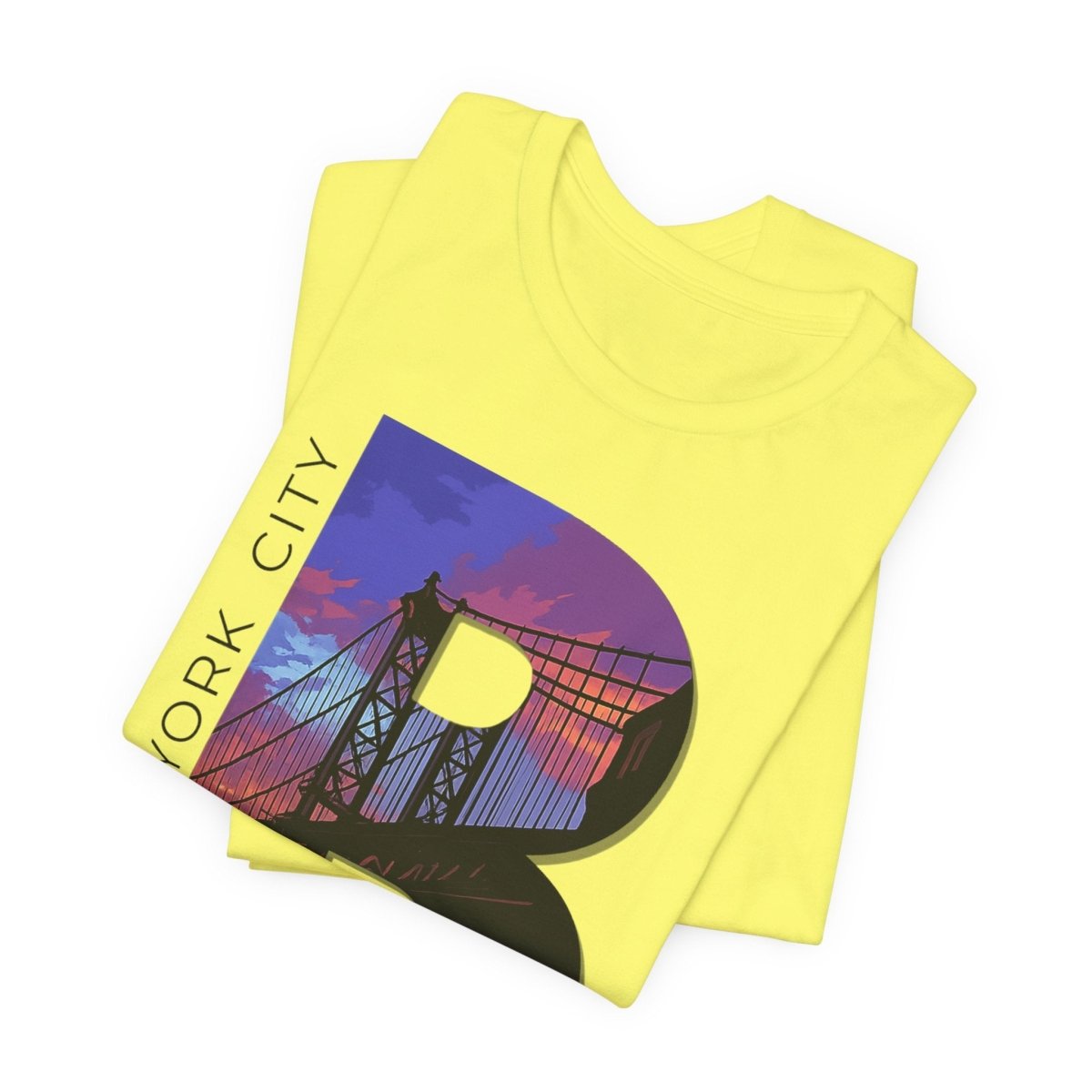 Brooklyn As Fuck T-Shirt | Sunset Bridge Graphic for Light Colors | Bella + Canvas 3001 Tee - Anything AF