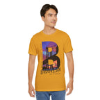 Brooklyn As Fuck T-Shirt | Sunset Bridge Graphic for Light Colors | Bella + Canvas 3001 Tee - Anything AF