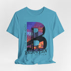 Brooklyn As Fuck T-Shirt | Sunset Bridge Graphic for Light Colors | Bella + Canvas 3001 Tee - Anything AF