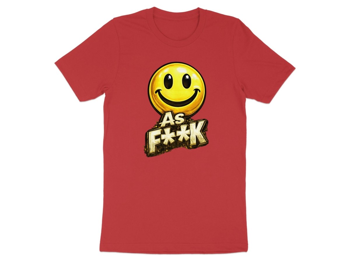 Classic Smiley As F**K Emoji T-Shirt | Bold Gold Graphic Tee - Anything AF