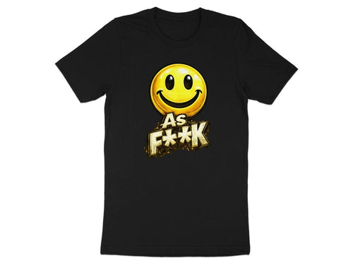Classic Smiley As F**K Emoji T-Shirt | Bold Gold Graphic Tee - Anything AF