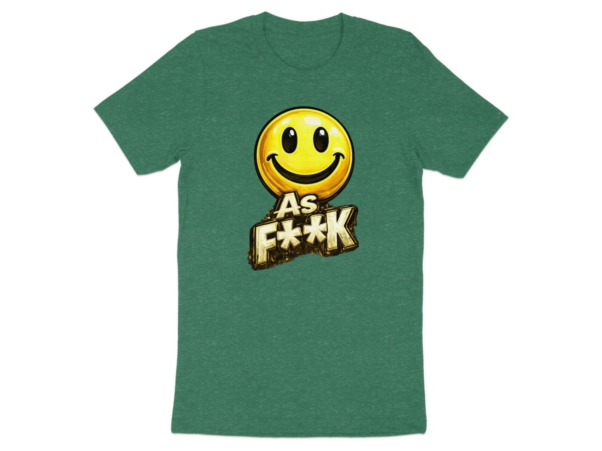 Classic Smiley As F**K Emoji T-Shirt | Bold Gold Graphic Tee - Anything AF