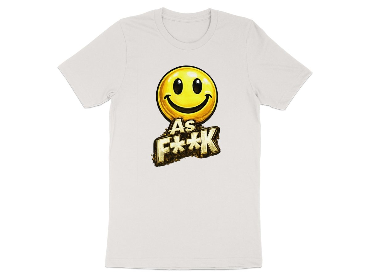 Classic Smiley As F**K Emoji T-Shirt | Bold Gold Graphic Tee - Anything AF