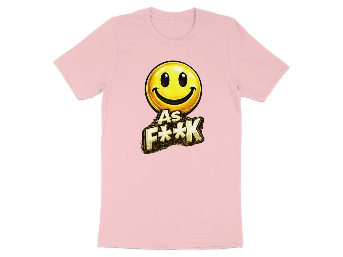 Classic Smiley As F**K Emoji T-Shirt | Bold Gold Graphic Tee - Anything AF