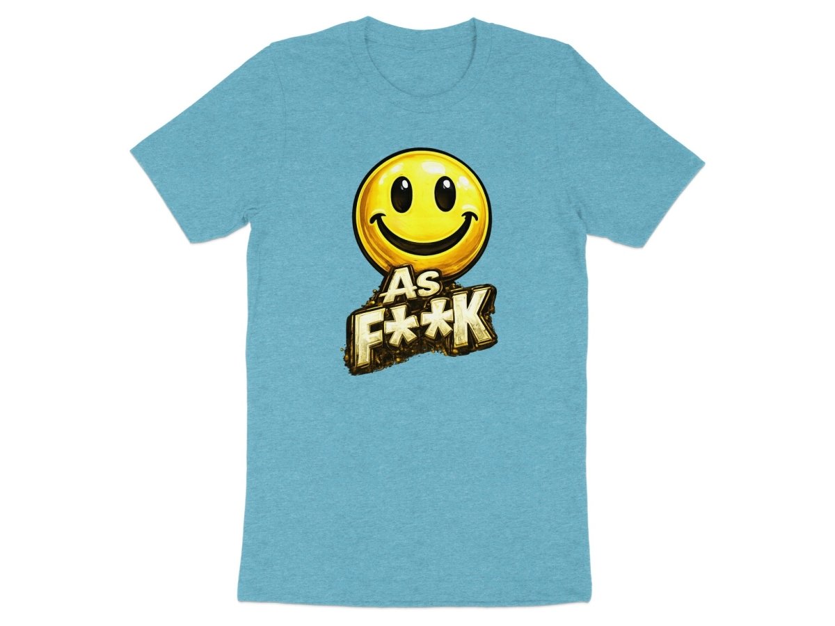 Classic Smiley As F**K Emoji T-Shirt | Bold Gold Graphic Tee - Anything AF