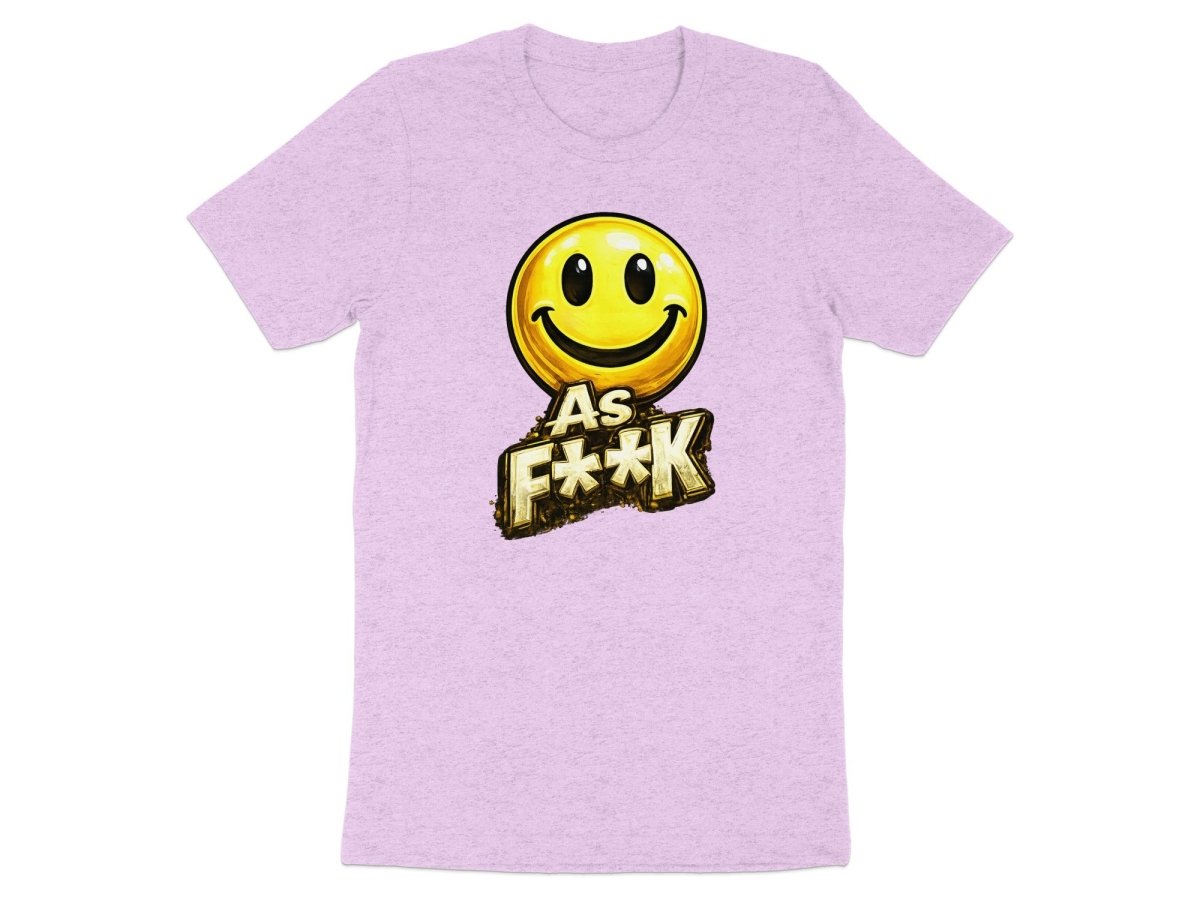 Classic Smiley As F**K Emoji T-Shirt | Bold Gold Graphic Tee - Anything AF