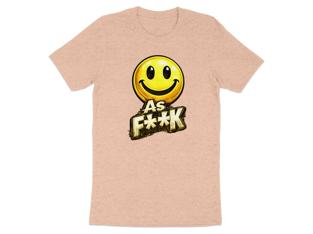 Classic Smiley As F**K Emoji T-Shirt | Bold Gold Graphic Tee - Anything AF