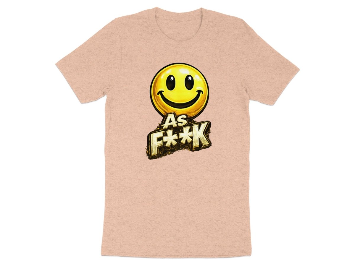 Classic Smiley As F**K Emoji T-Shirt | Bold Gold Graphic Tee - Anything AF