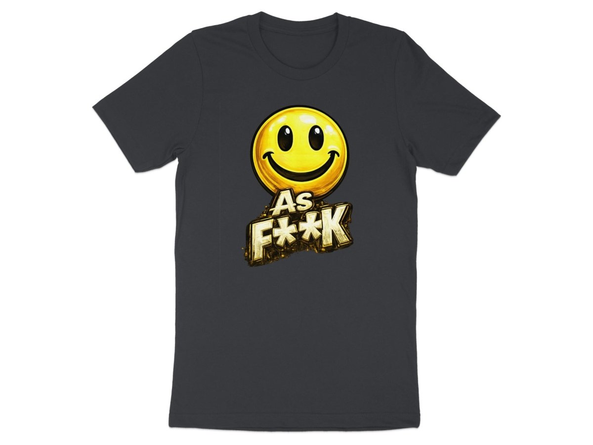 Classic Smiley As F**K Emoji T-Shirt | Bold Gold Graphic Tee - Anything AF