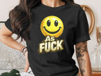 Classic Smiley As Fuck Emoji T-Shirt | Bold Gold Graphic Tee - Anything AF