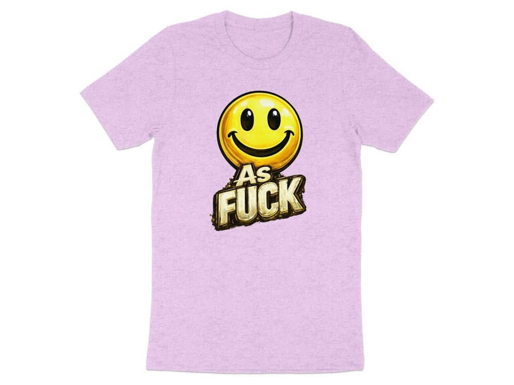 Classic Smiley As Fuck Emoji T-Shirt | Bold Gold Graphic Tee - Anything AF