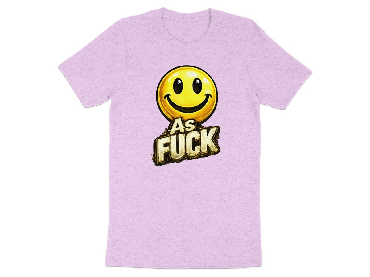 Classic Smiley As Fuck Emoji T-Shirt | Bold Gold Graphic Tee - Anything AF