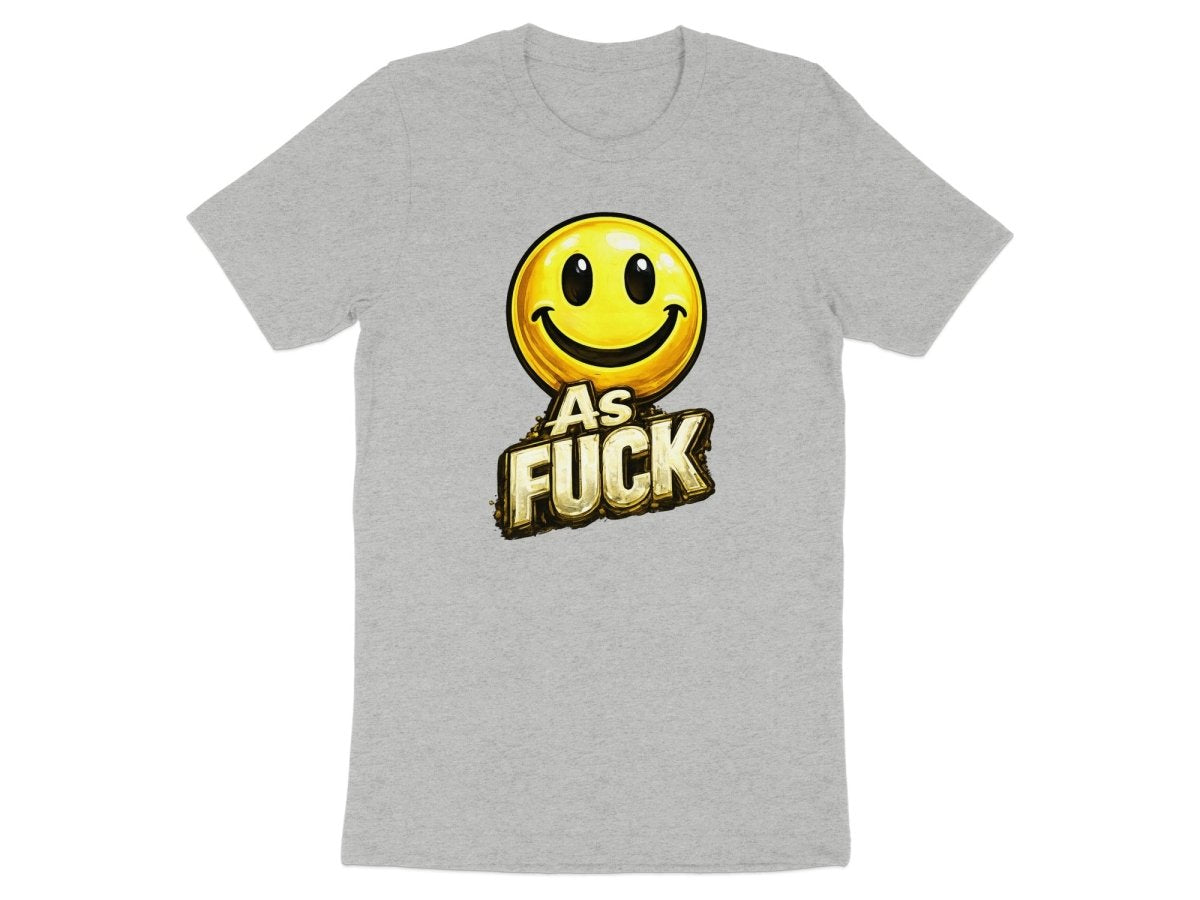 Classic Smiley As Fuck Emoji T-Shirt | Bold Gold Graphic Tee - Anything AF