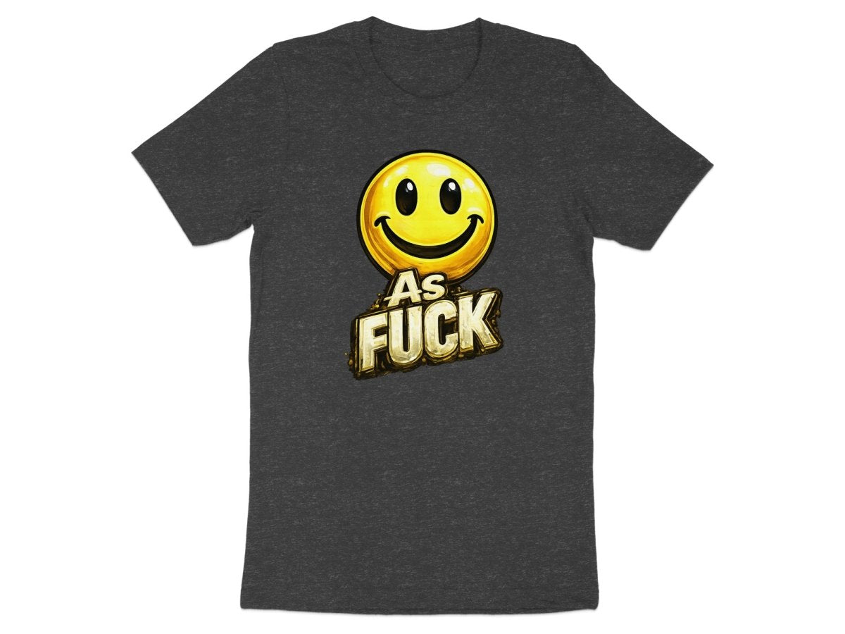Classic Smiley As Fuck Emoji T-Shirt | Bold Gold Graphic Tee - Anything AF