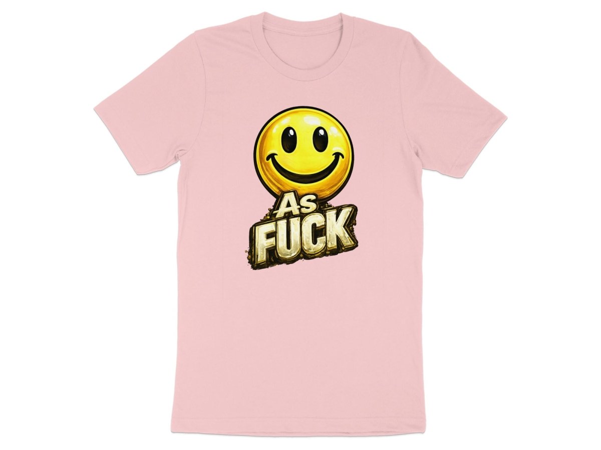 Classic Smiley As Fuck Emoji T-Shirt | Bold Gold Graphic Tee - Anything AF