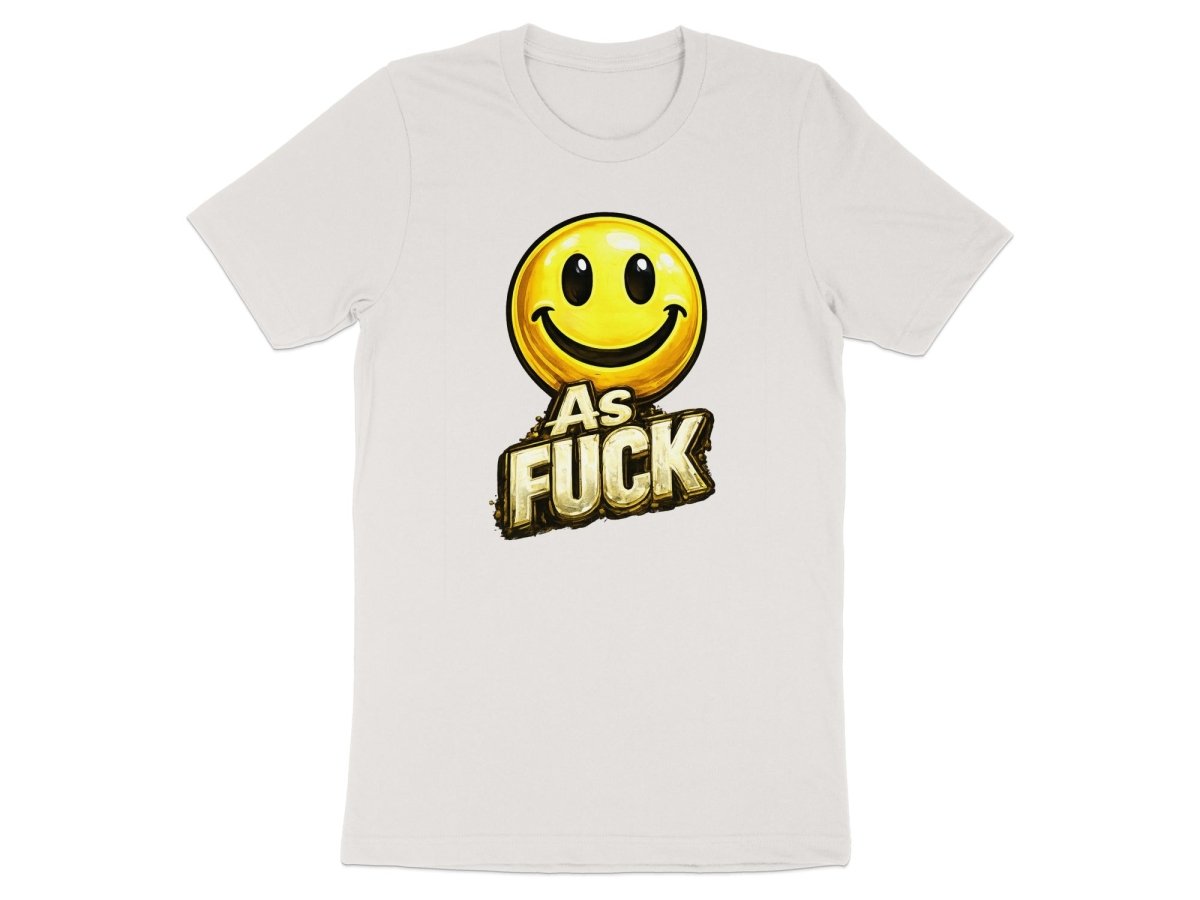 Classic Smiley As Fuck Emoji T-Shirt | Bold Gold Graphic Tee - Anything AF