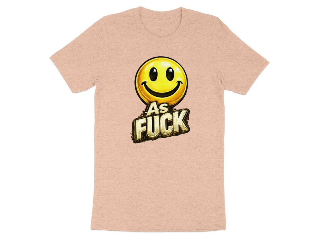 Classic Smiley As Fuck Emoji T-Shirt | Bold Gold Graphic Tee - Anything AF