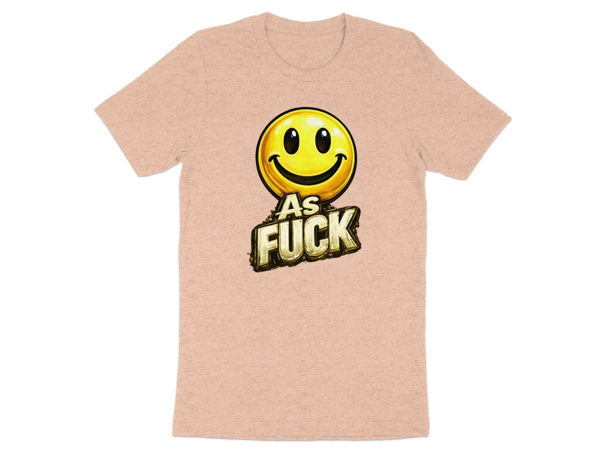Classic Smiley As Fuck Emoji T-Shirt | Bold Gold Graphic Tee - Anything AF