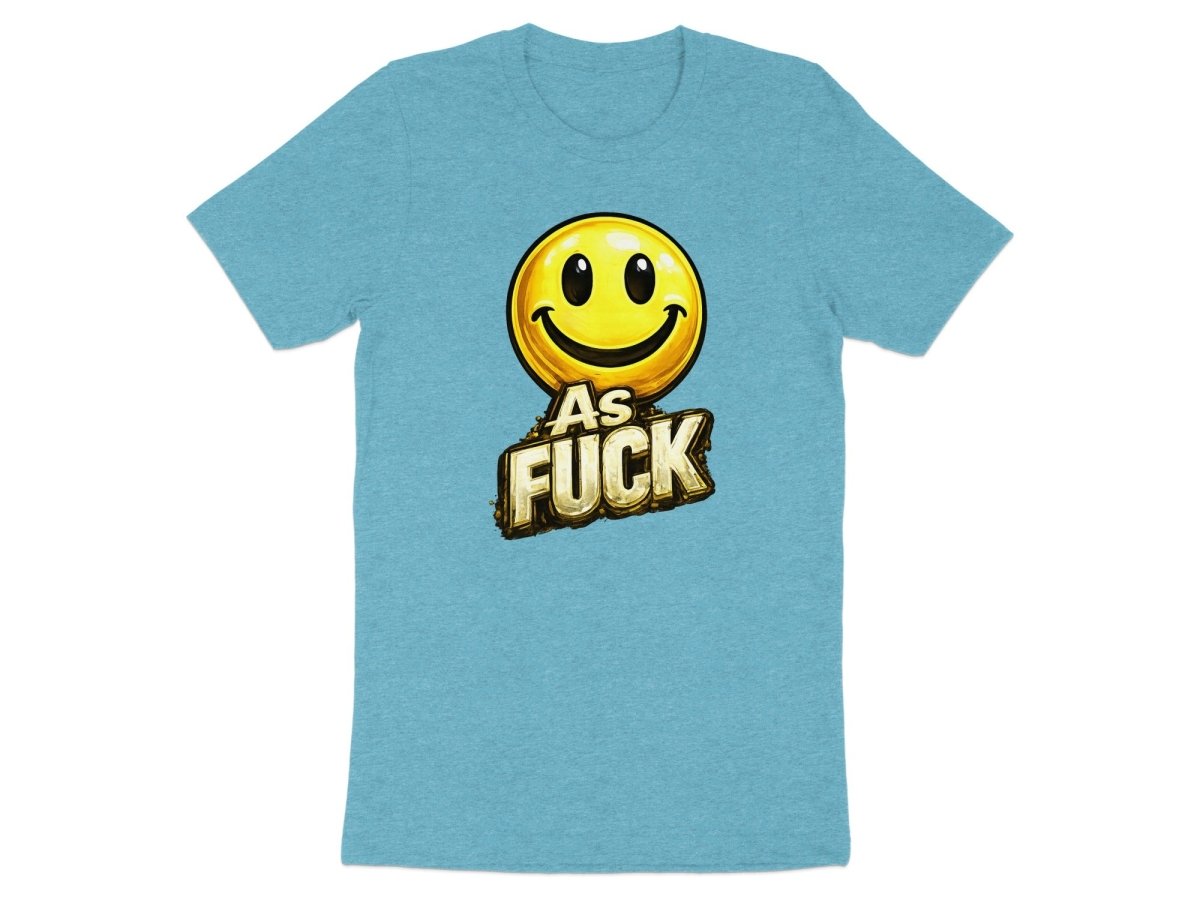 Classic Smiley As Fuck Emoji T-Shirt | Bold Gold Graphic Tee - Anything AF