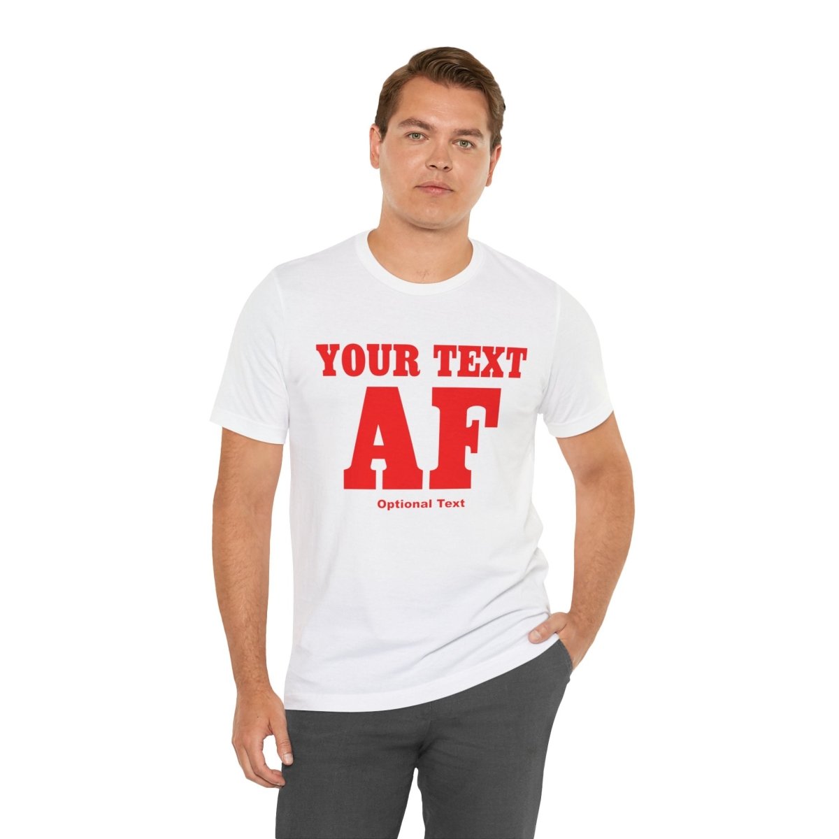 Copy of Personalized Anything AF Shirt | Personalized AF T-Shirt with Your Custom Text & Design in Red Print - Anything AF