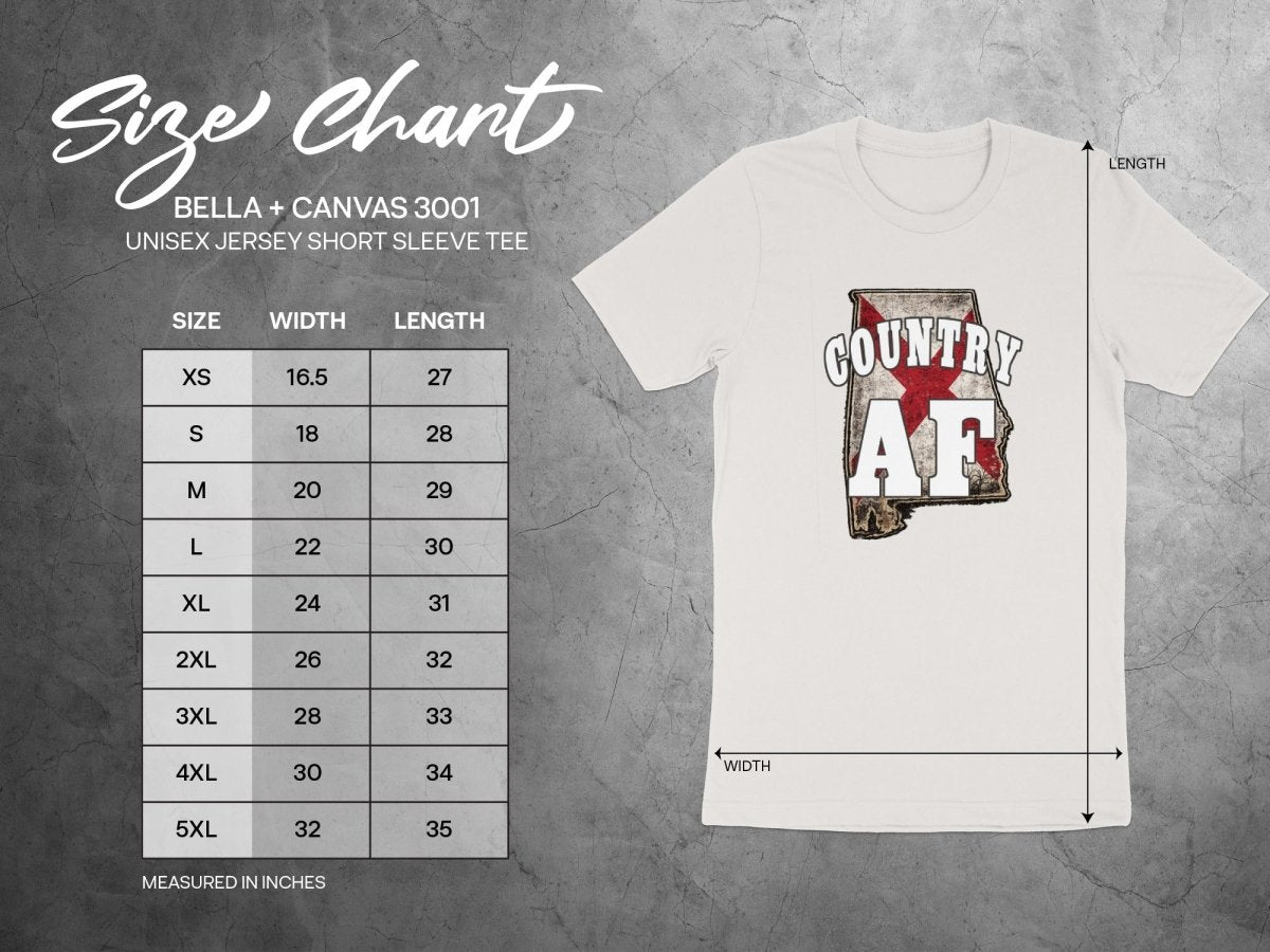 Country AF Alabama T-Shirt | Vintage Alabama Pride Graphic Tee - Anything AF