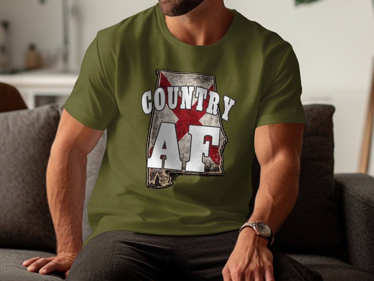 Country AF Alabama T-Shirt | Vintage Alabama Pride Graphic Tee - Anything AF