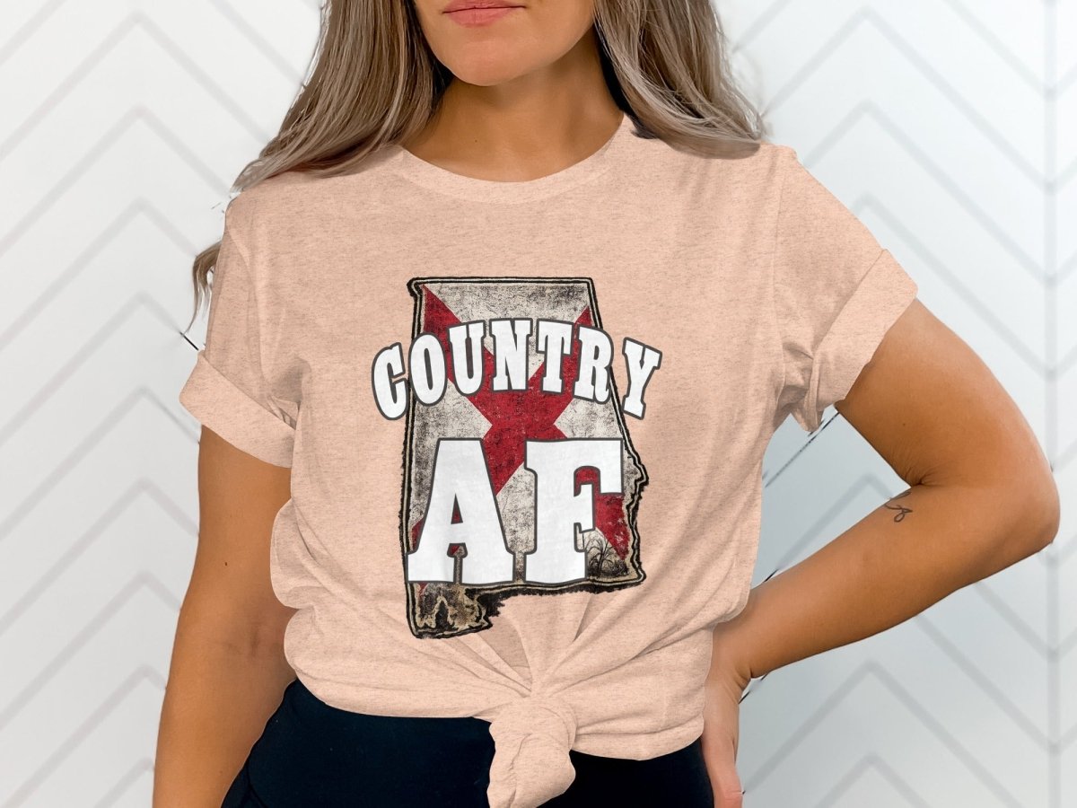 Country AF Alabama T-Shirt | Vintage Alabama Pride Graphic Tee - Anything AF