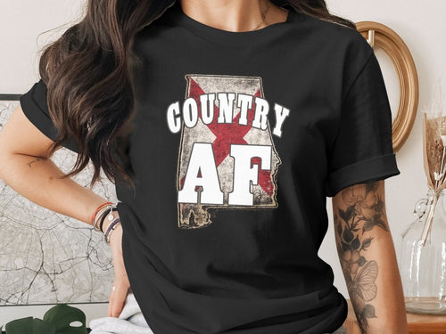 Country AF Alabama T-Shirt | Vintage Alabama Pride Graphic Tee - Anything AF