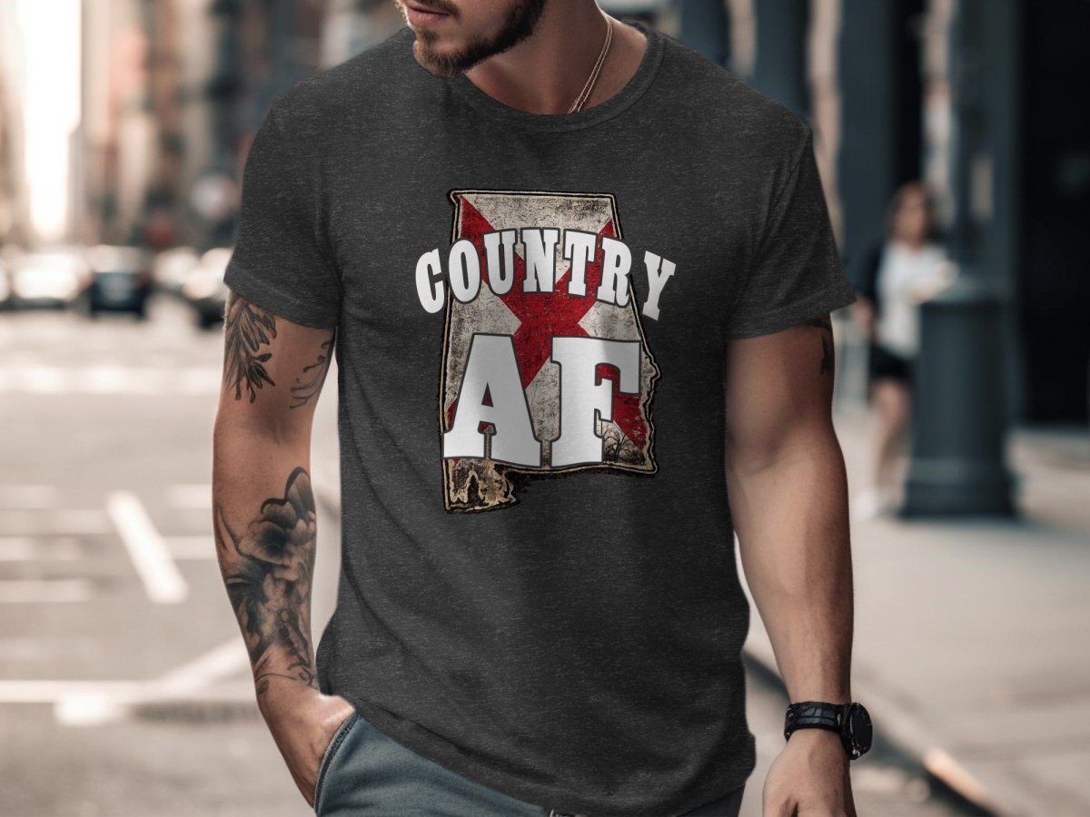 Country AF Alabama T-Shirt | Vintage Alabama Pride Graphic Tee - Anything AF