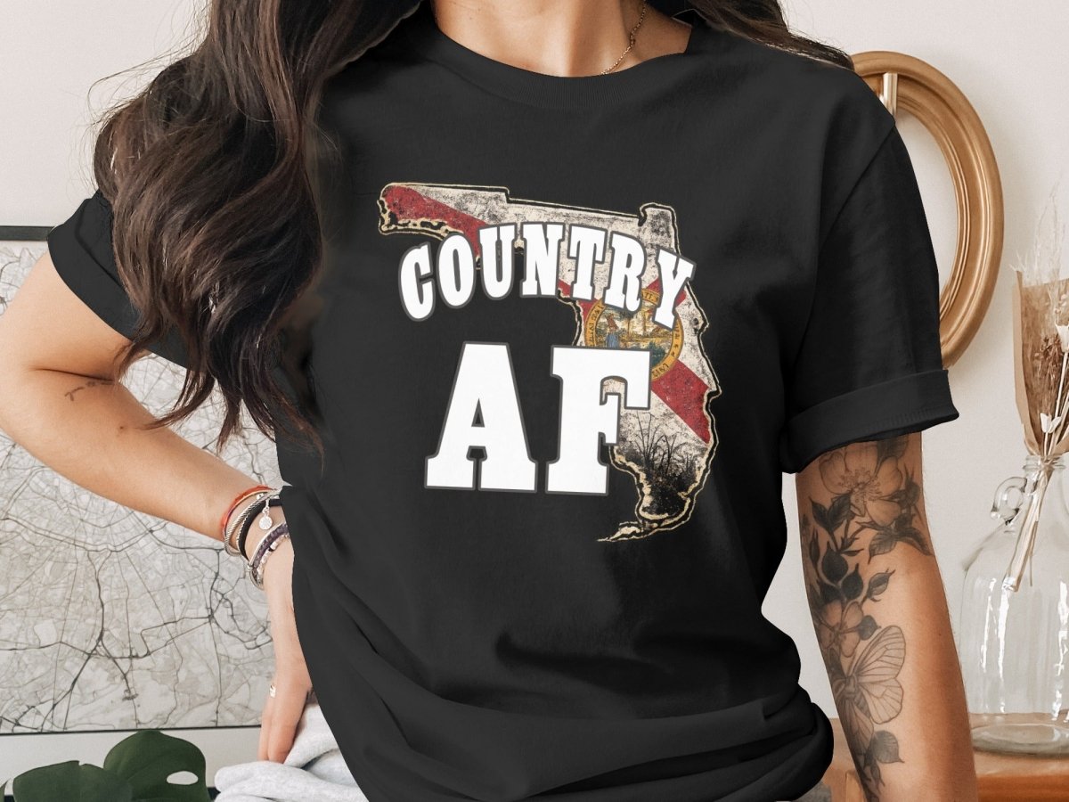 Country AF Florida T-Shirt | Vintage Florida Pride Graphic Tee - Anything AF