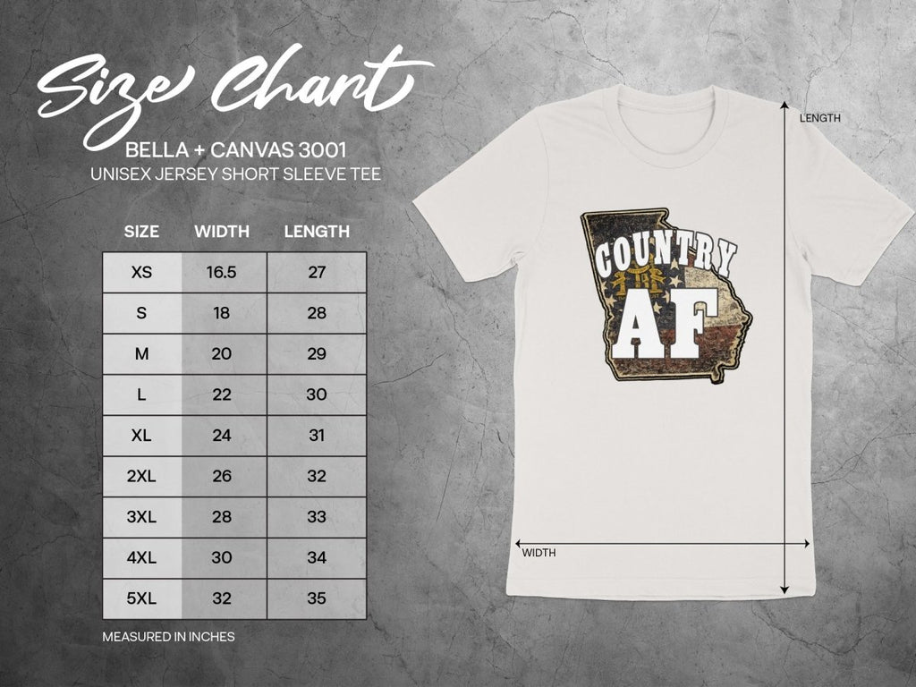 Country AF Georgia T-Shirt | Vintage Georgia Outline Graphic Tee - Anything AF