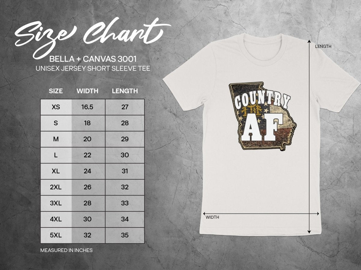 Country AF Georgia T-Shirt | Vintage Georgia Outline Graphic Tee - Anything AF