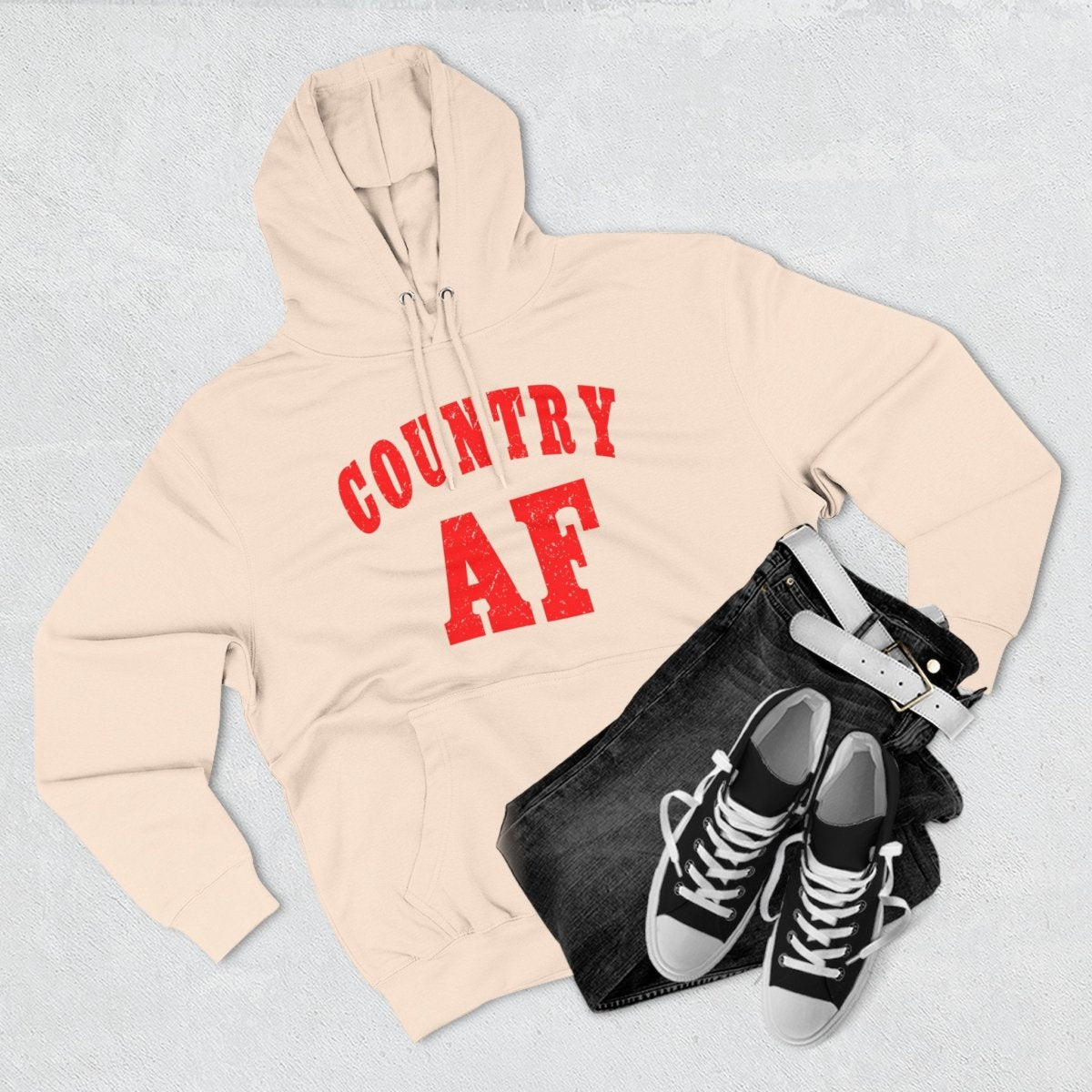Country AF Hoodie | Country Pride Fleece Sweatshirt - Anything AF
