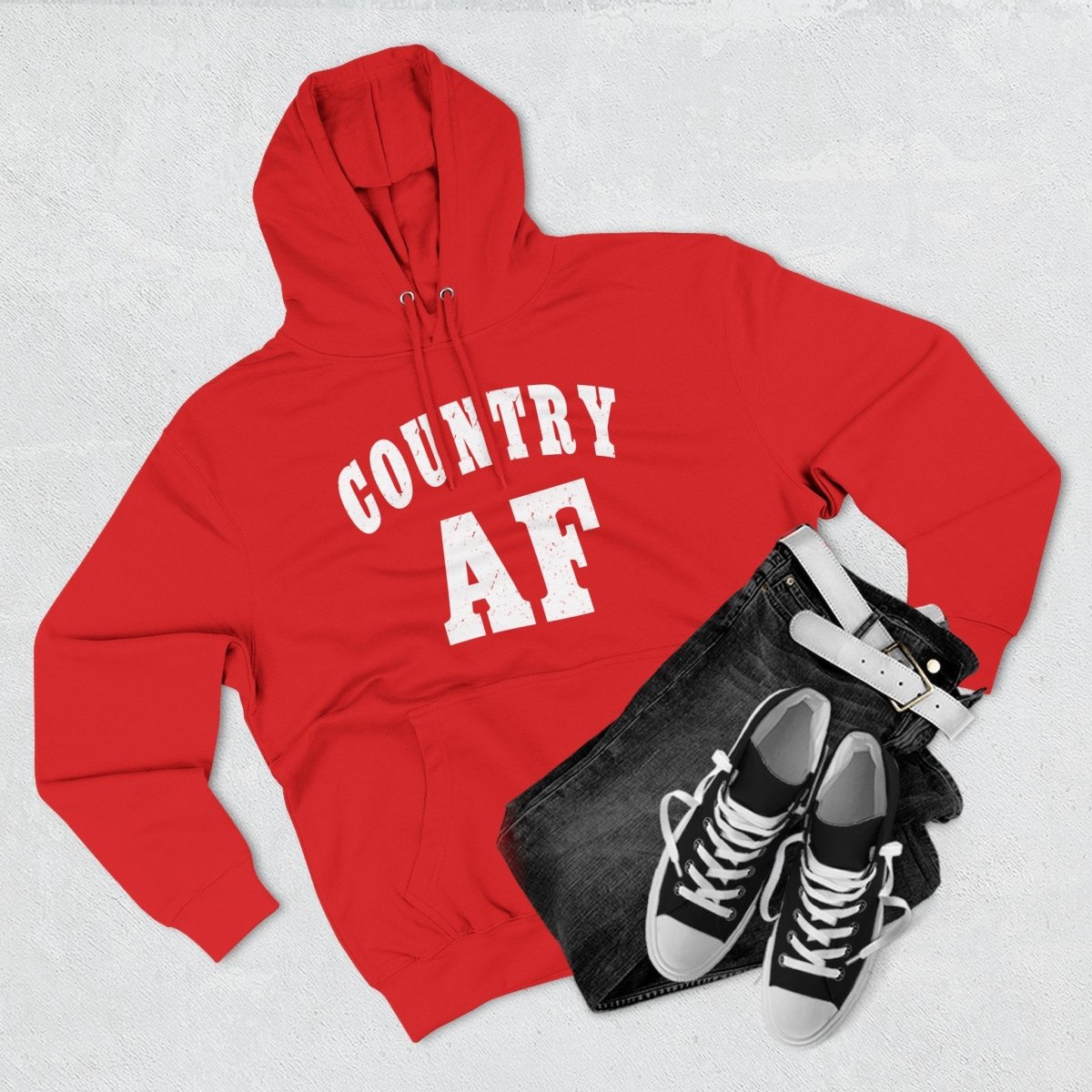 Country AF Hoodie | Country Pride Fleece Sweatshirt - Anything AF