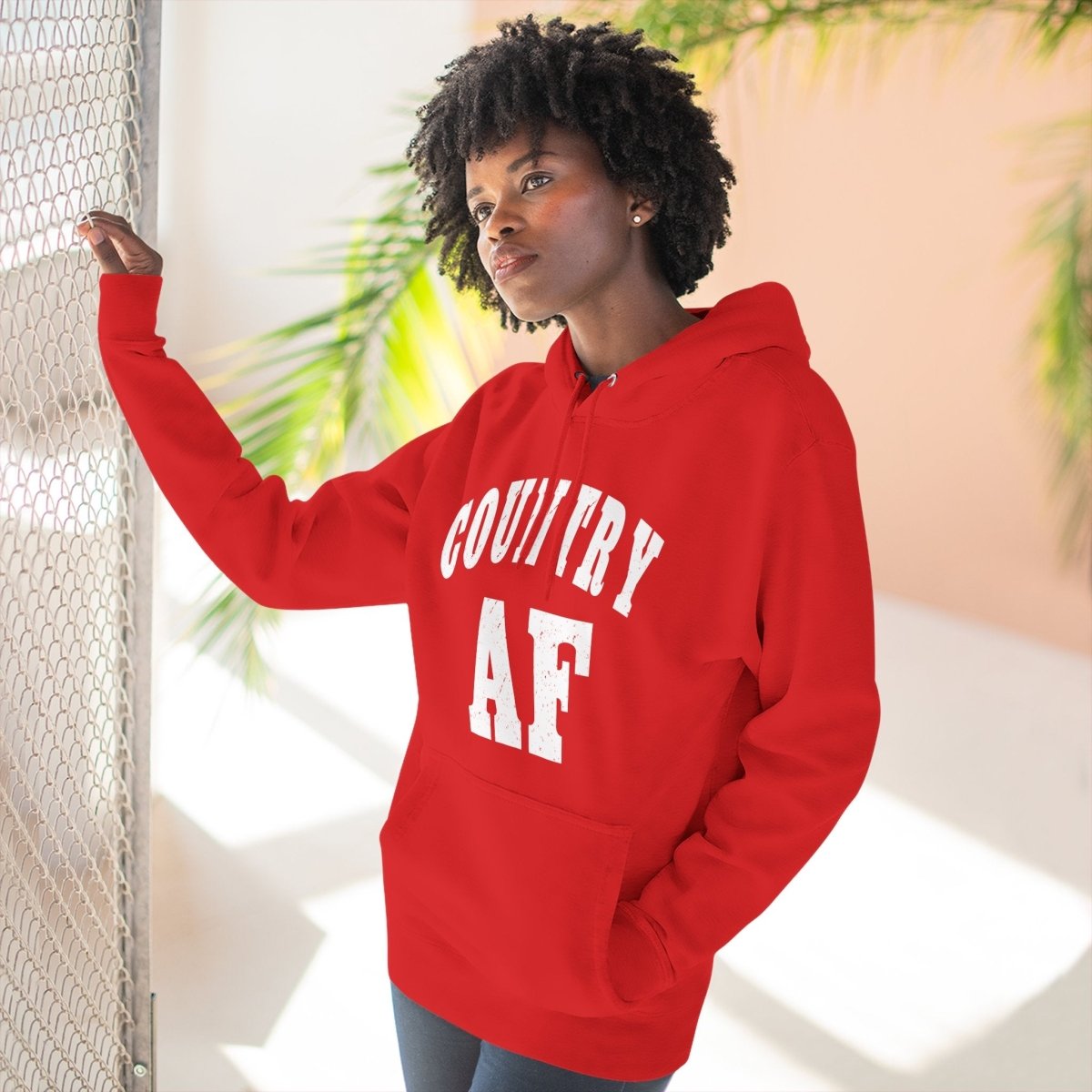 Country AF Hoodie | Country Pride Fleece Sweatshirt - Anything AF