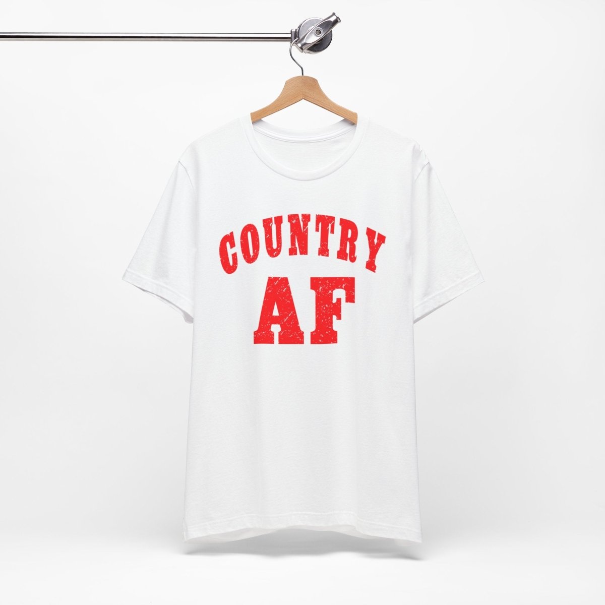 Country AF Shirt | Bold Country AF Graphic Tee in Red Print for Country Life Lovers - Anything AF