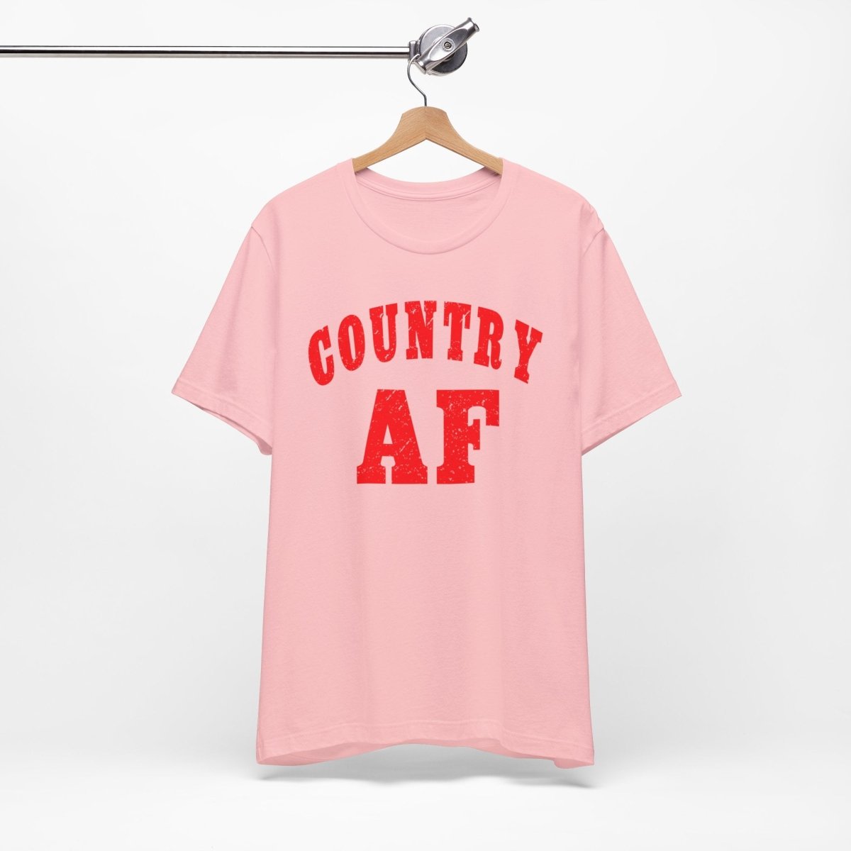 Country AF Shirt | Bold Country AF Graphic Tee in Red Print for Country Life Lovers - Anything AF