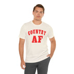Country AF Shirt | Bold Country AF Graphic Tee in Red Print for Country Life Lovers - Anything AF