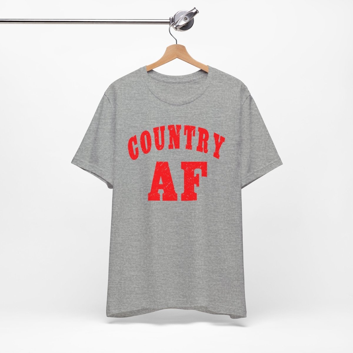 Country AF Shirt | Bold Country AF Graphic Tee in Red Print for Country Life Lovers - Anything AF