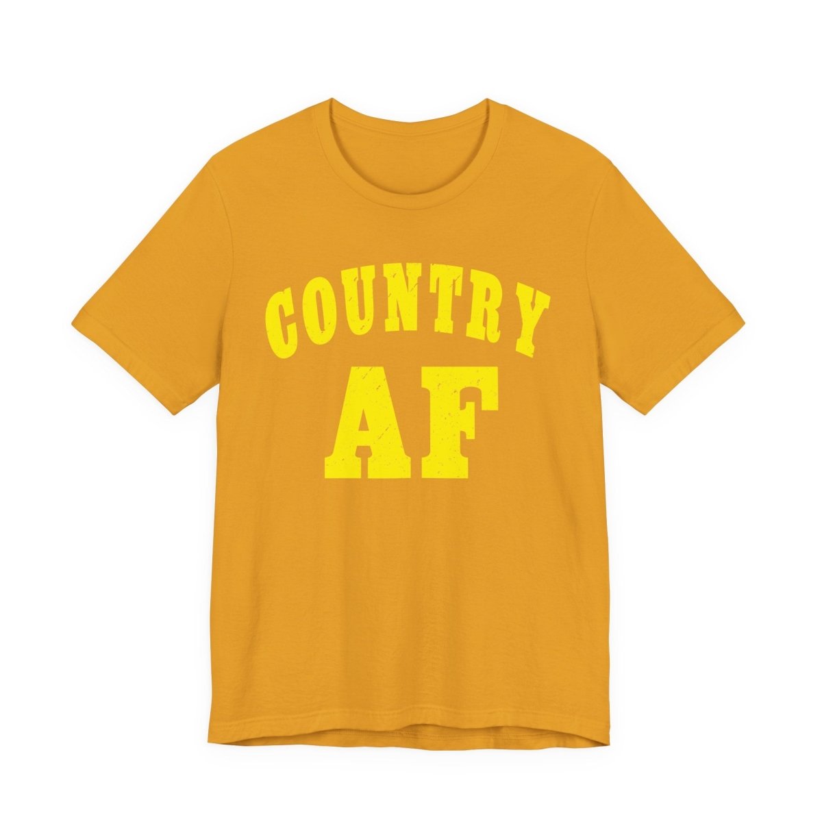 Country AF Shirt | Vintage Western Country Graphic for Rural Life Enthusiasts in Yellow Print - Anything AF