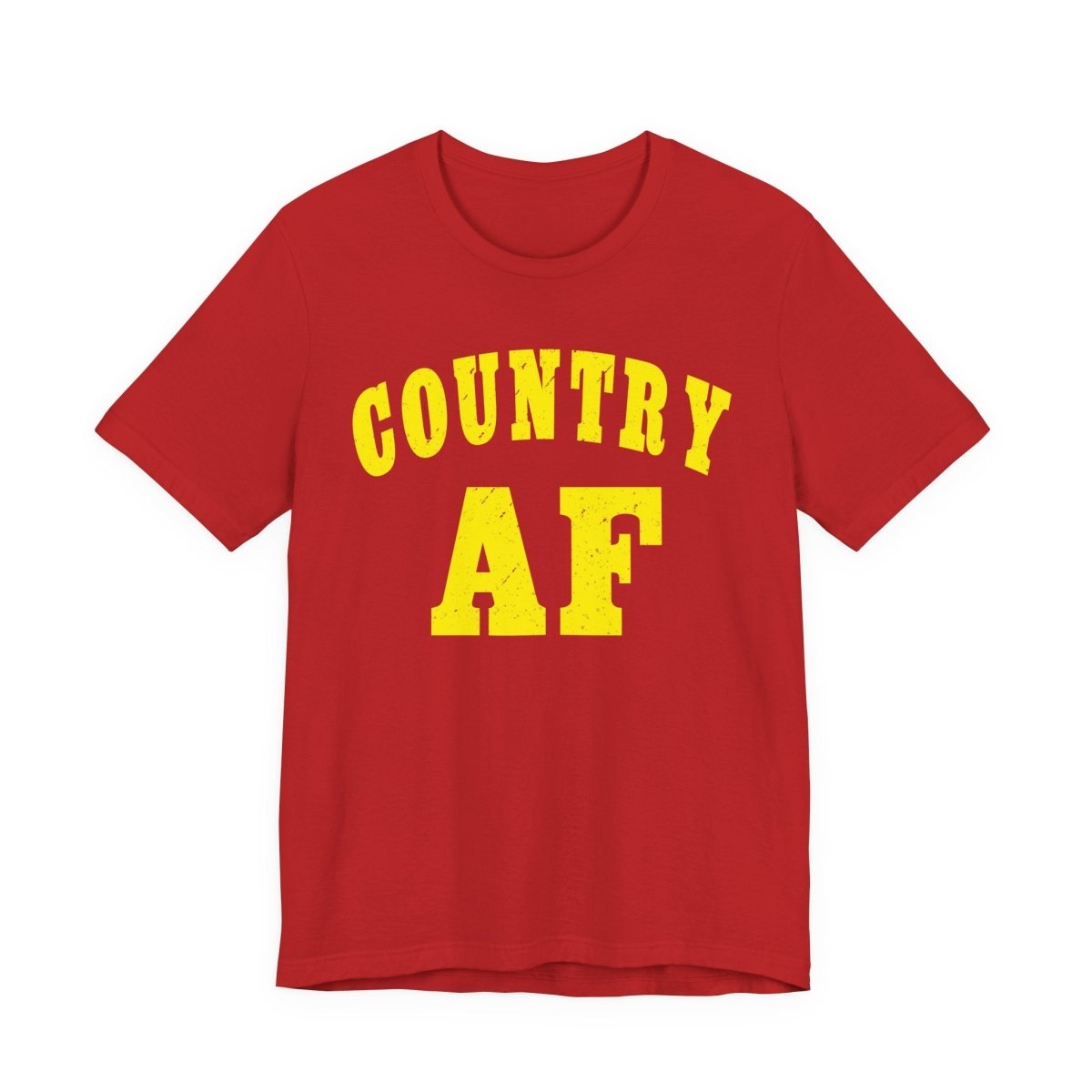 Country AF Shirt | Vintage Western Country Graphic for Rural Life Enthusiasts in Yellow Print - Anything AF