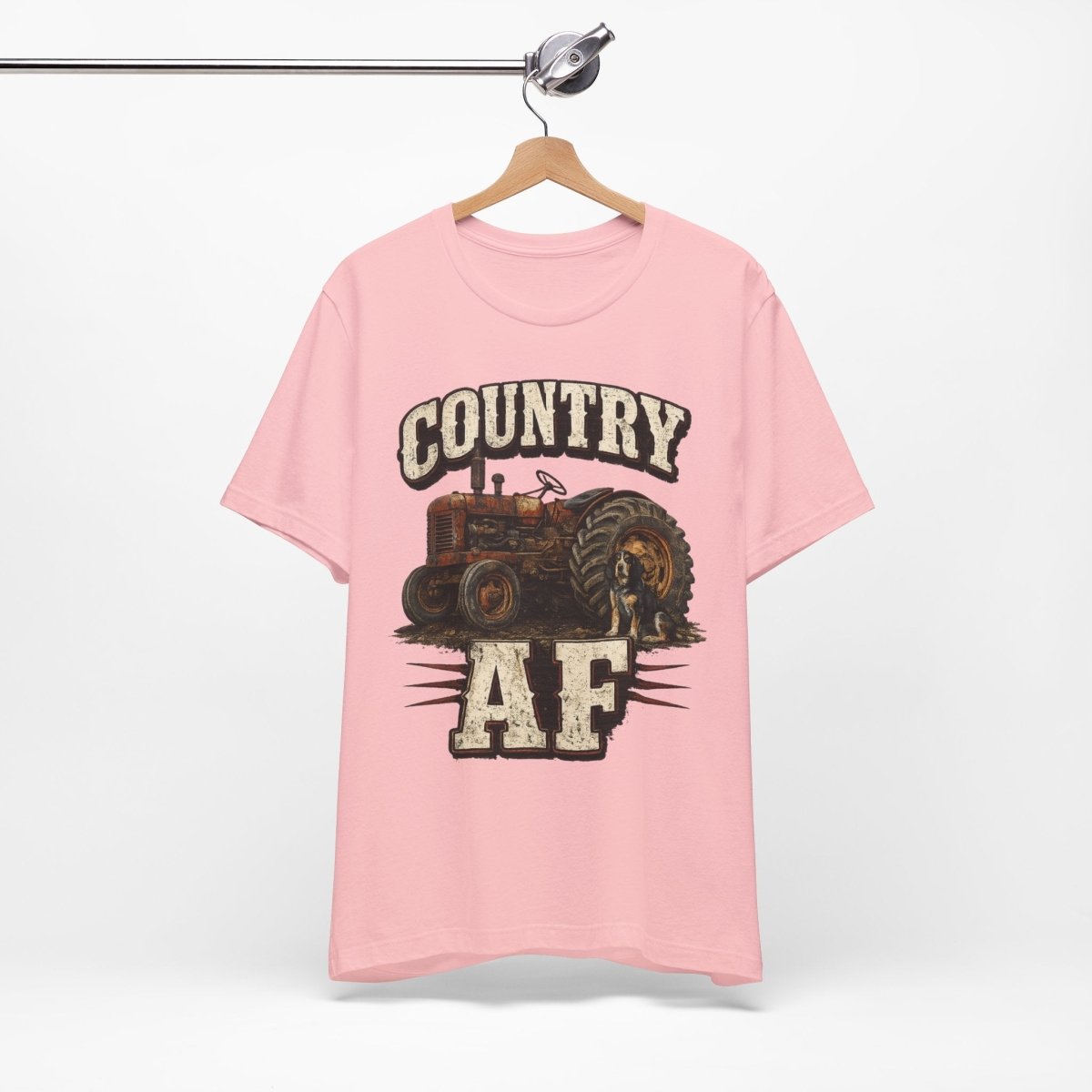 Country AF T-Shirt – Vintage Tractor | Distressed Farm Dog Graphic Tee - Anything AF