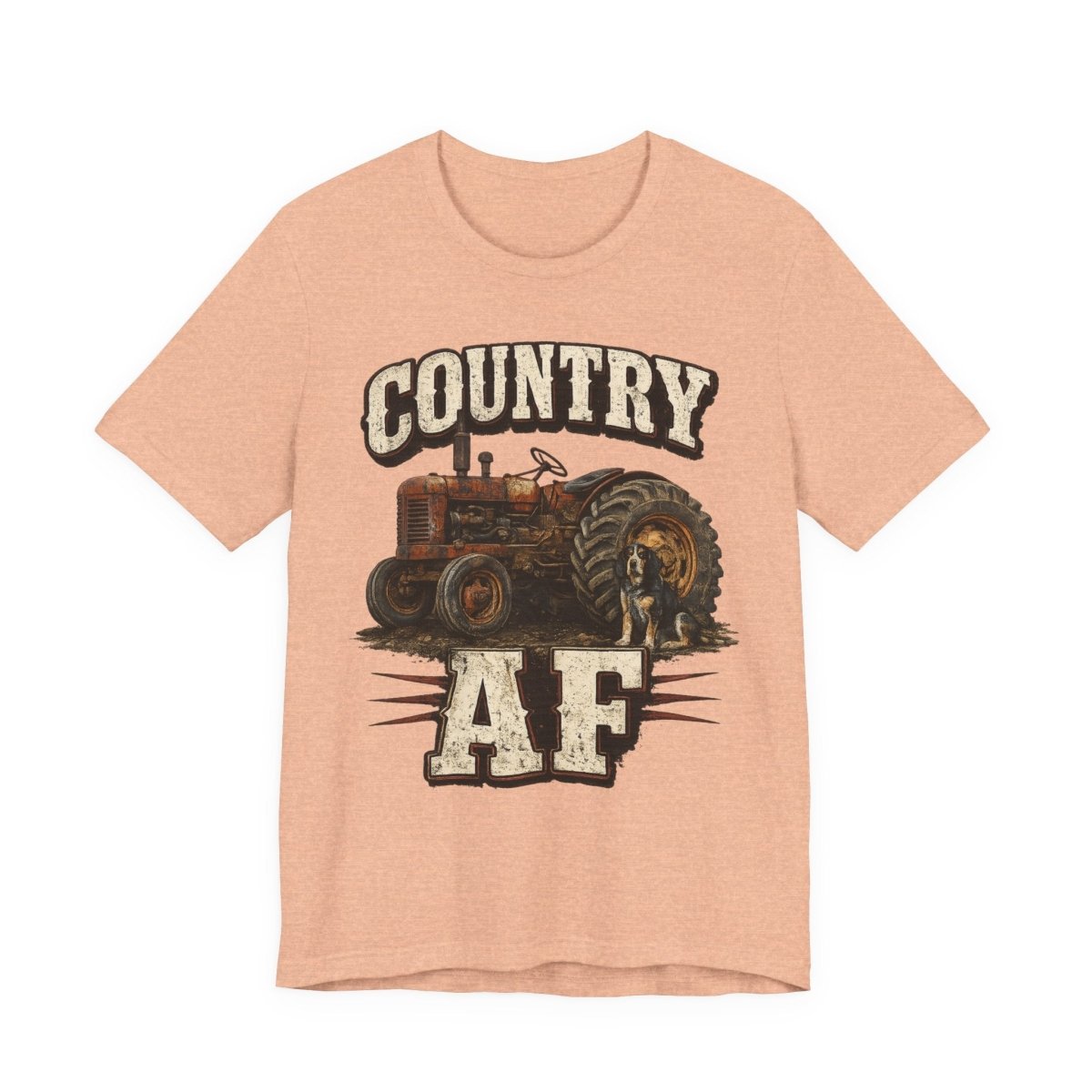 Country AF T-Shirt – Vintage Tractor | Distressed Farm Dog Graphic Tee - Anything AF