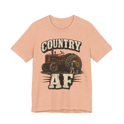 Country AF T-Shirt – Vintage Tractor | Distressed Farm Dog Graphic Tee - Anything AF