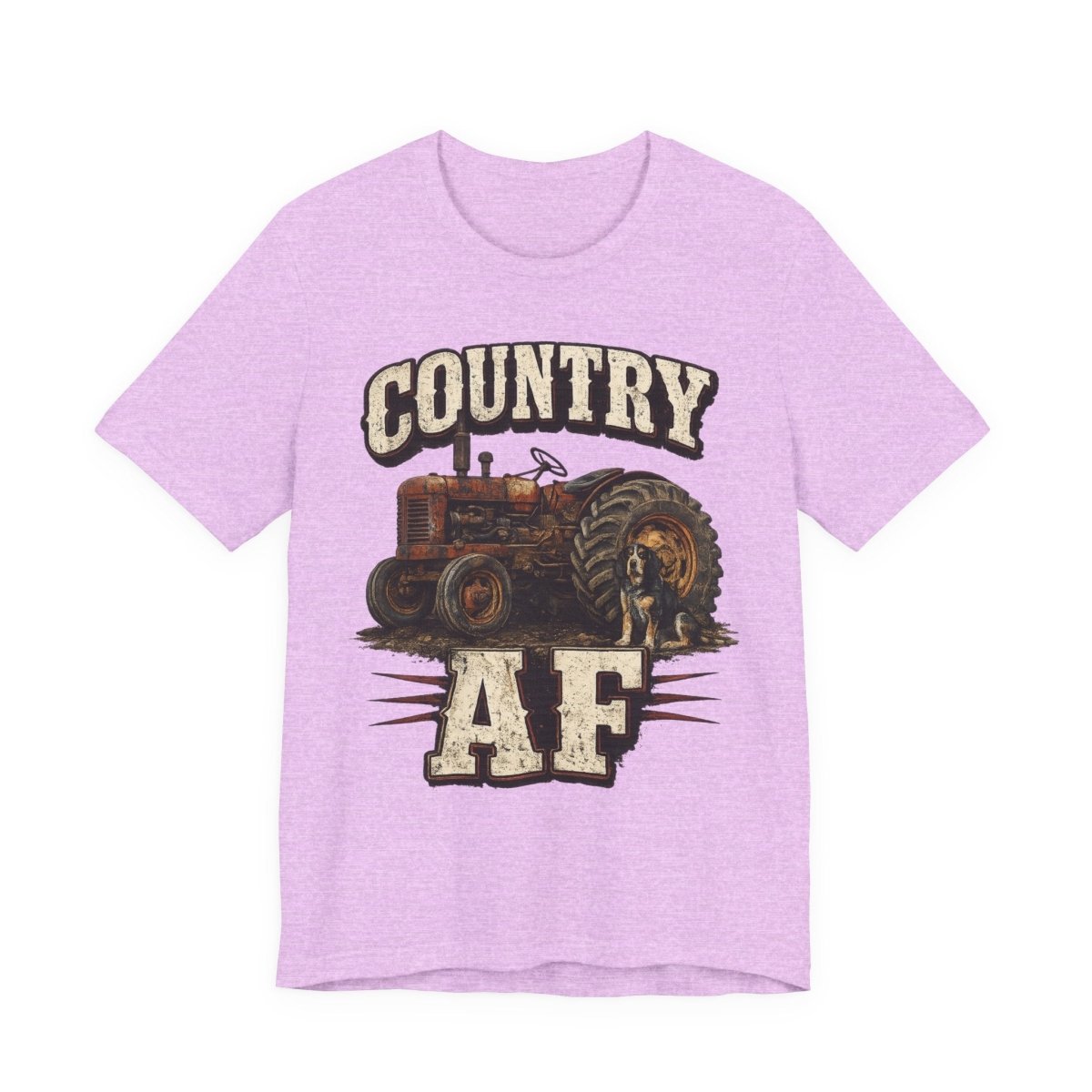 Country AF T-Shirt – Vintage Tractor | Distressed Farm Dog Graphic Tee - Anything AF